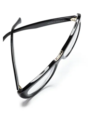 Max Mara Eyewear MM5109B ロゴプリント キャットアイ フレーム眼鏡 - ブラック - サムネイル3