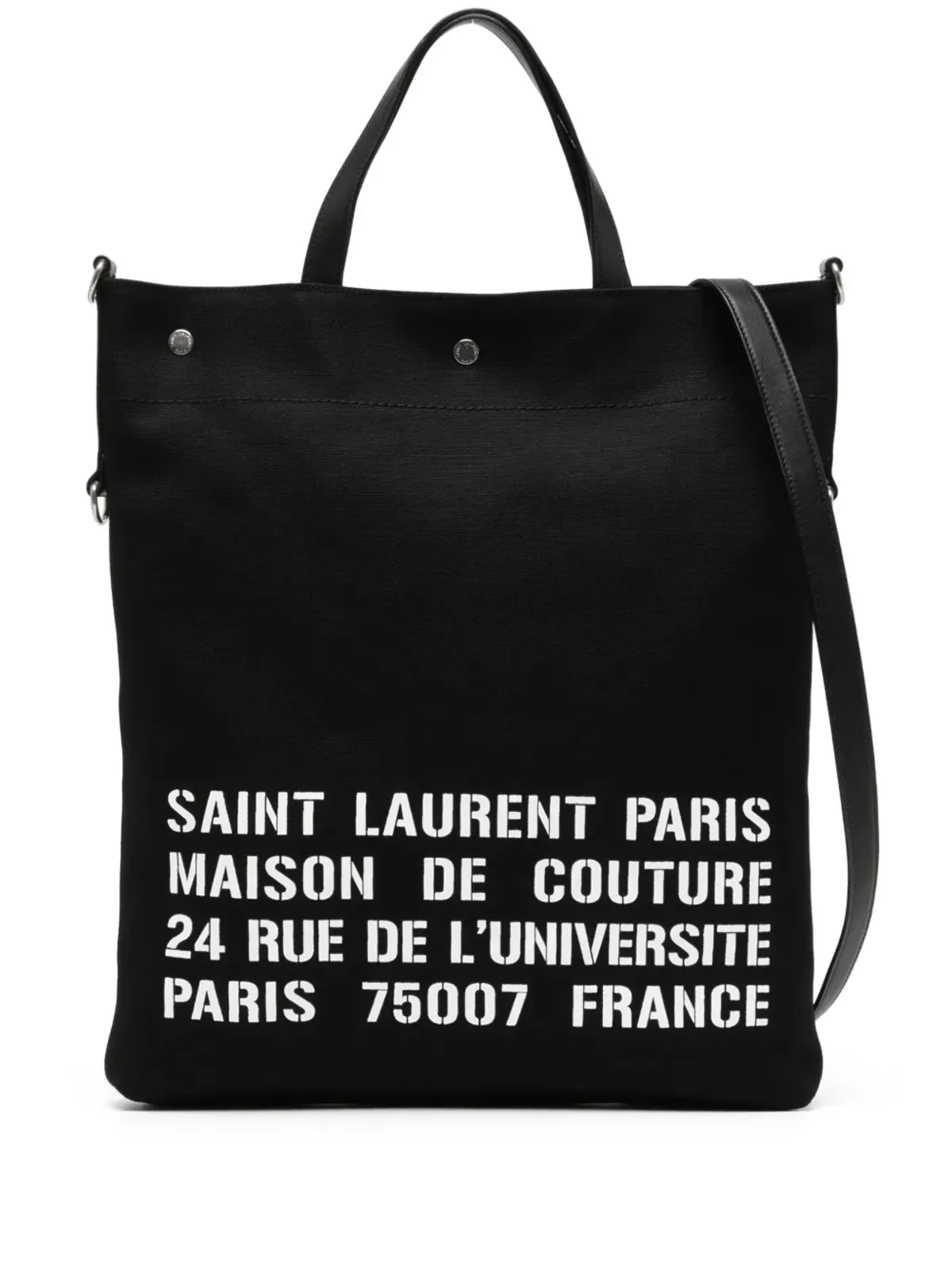 Saint Laurent North/South キャンバス トートバッグ - ブラック - 画像1