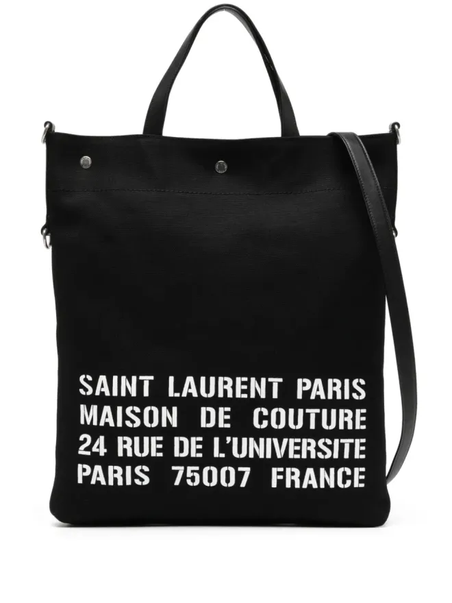 Saint Laurent Saint Laurent North/South キャンバス トートバッグ - ブラックの商品画像