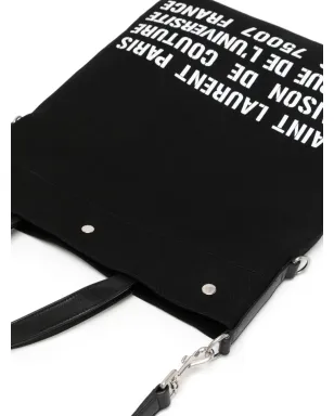 Saint Laurent North/South キャンバス トートバッグ - ブラック - サムネイル4