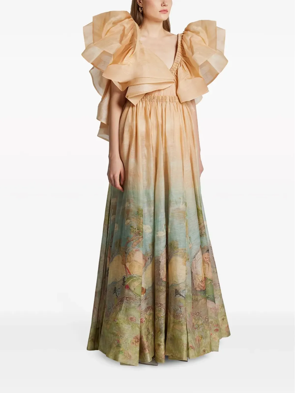 ZIMMERMANN リリカル・エンドルミーズ柄シルクガウン - 画像3