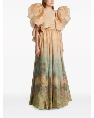 ZIMMERMANN リリカル・エンドルミーズ柄シルクガウン - サムネイル3