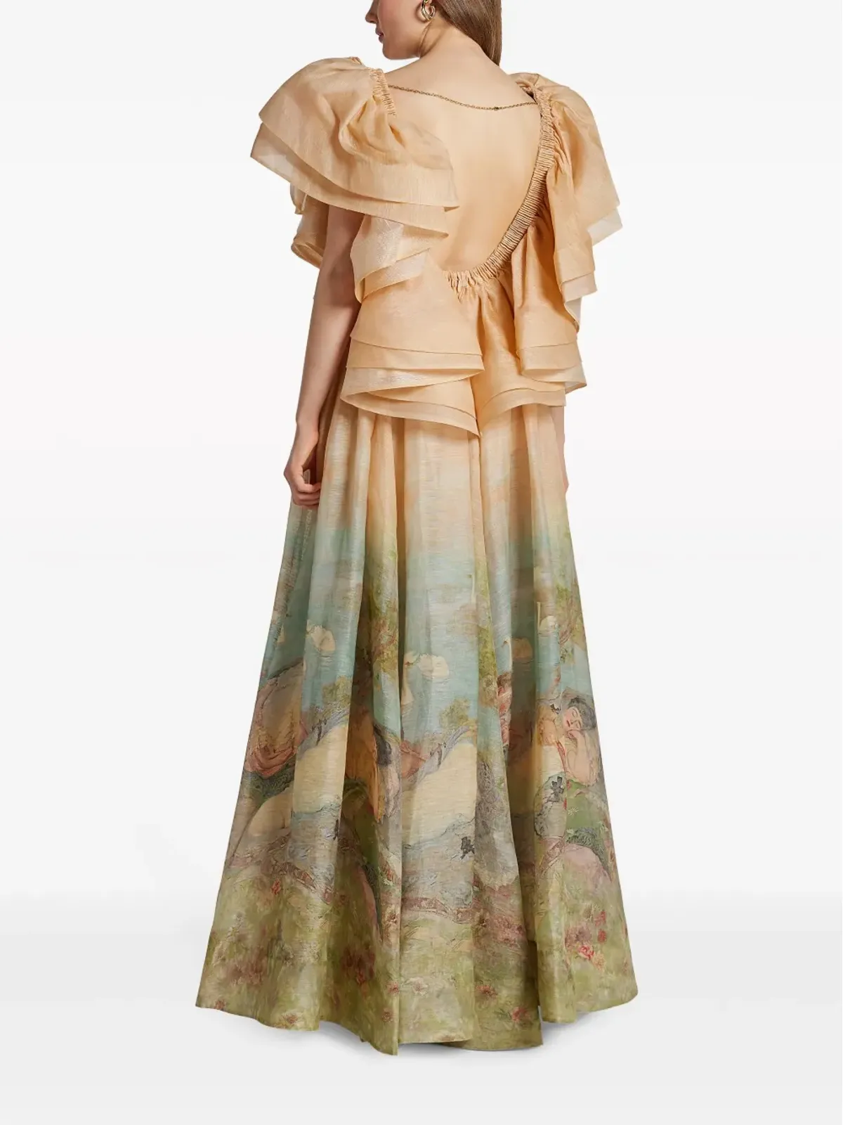 ZIMMERMANN リリカル・エンドルミーズ柄シルクガウン - 画像4