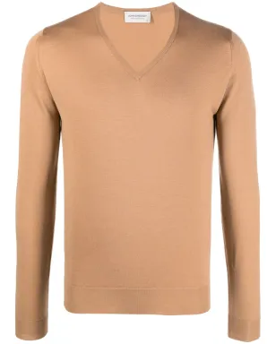 John Smedley Vネック細編みニット ジャンパー - サムネイル1