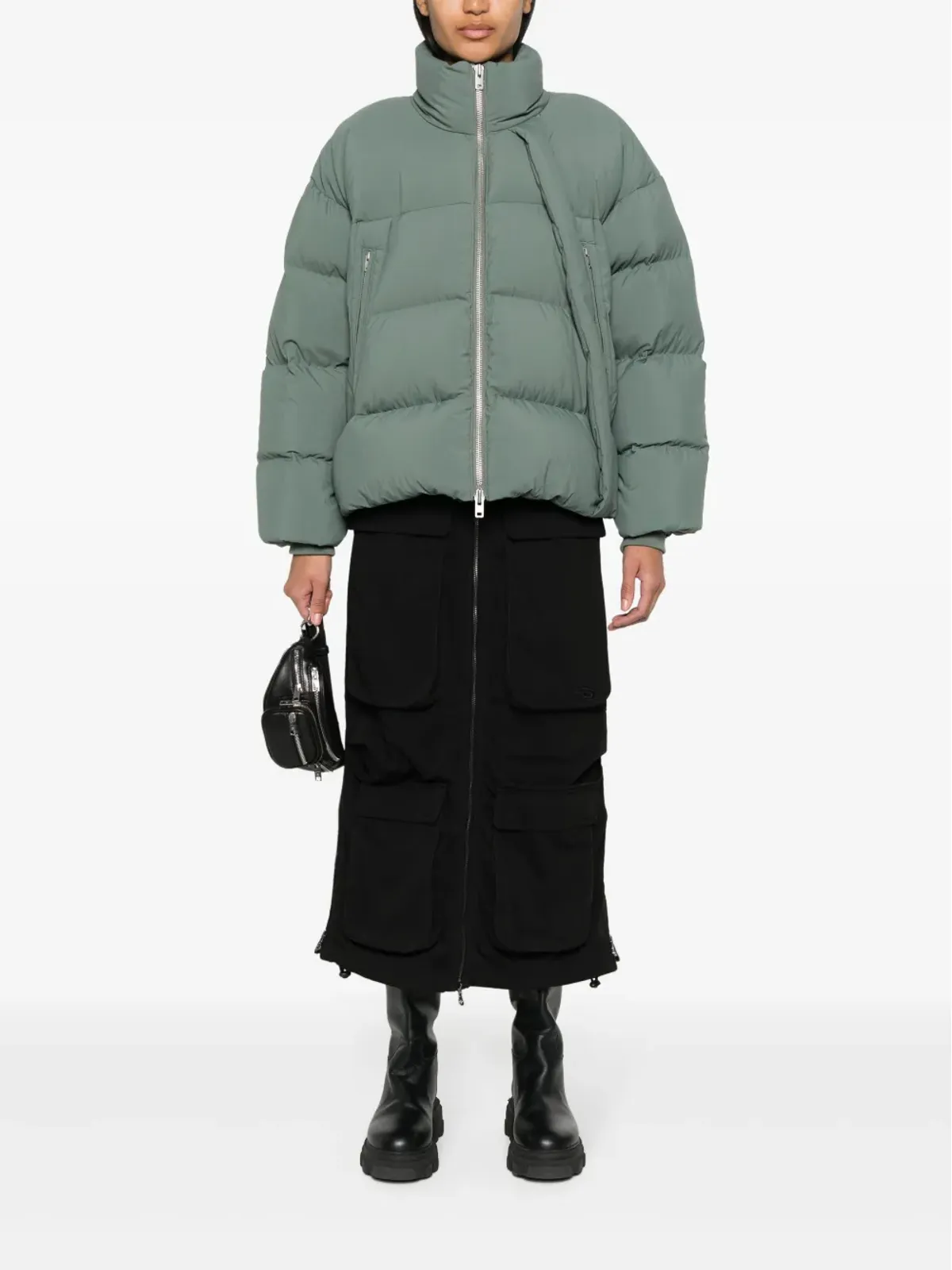 Y-3 アシンメトリック ダウンジャケット - 画像2