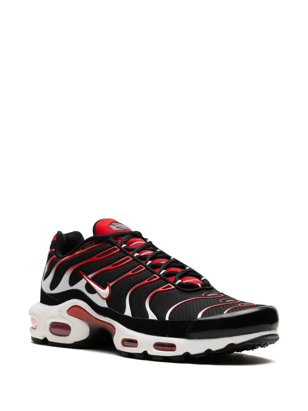 Nike エアマックスプラス ブラック/ホワイト/ユニバーシティレッド スニーカー - 画像2