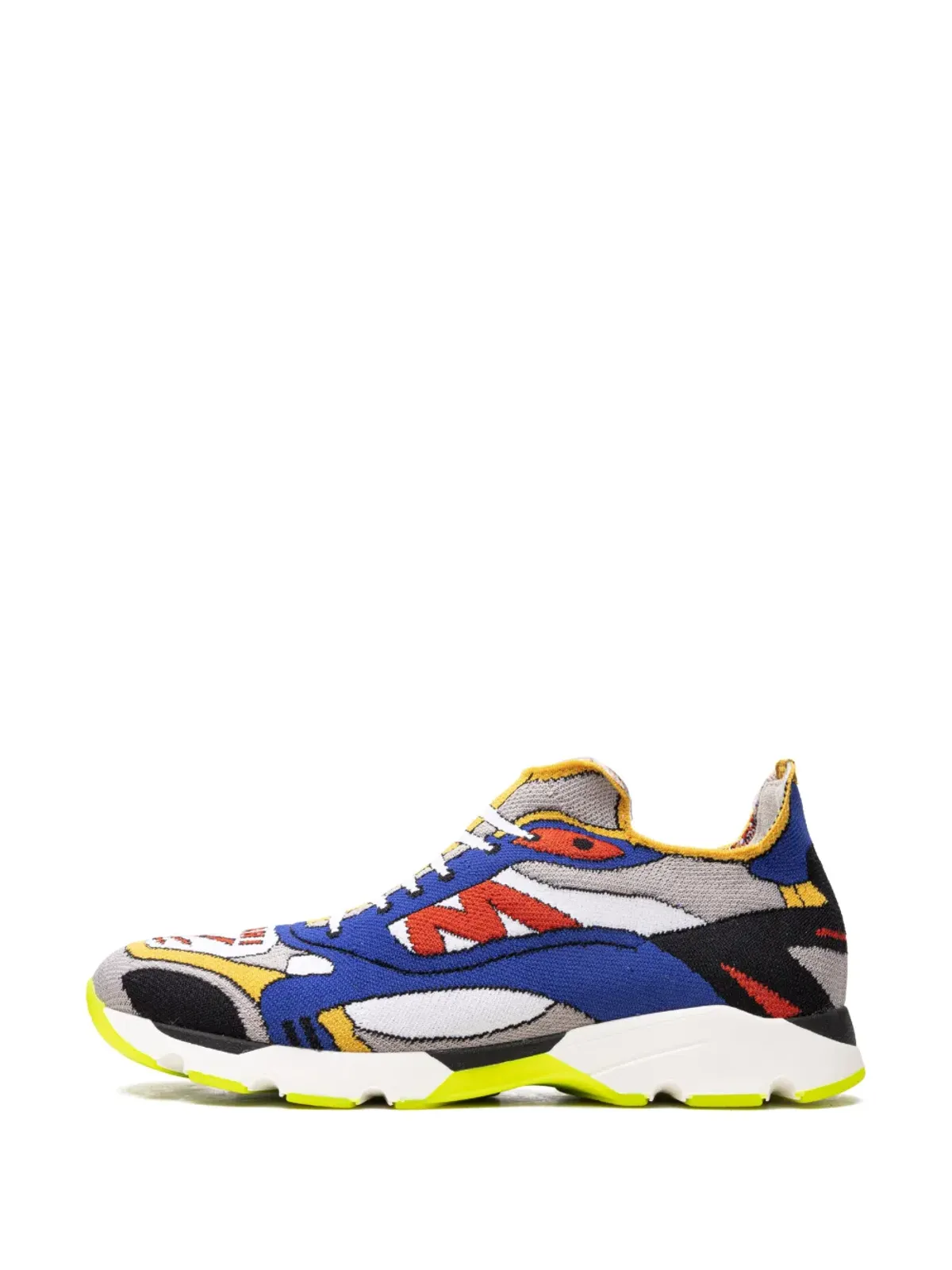 Marni トロンプ・ルイユ・プリント スニーカー グレー - 画像5