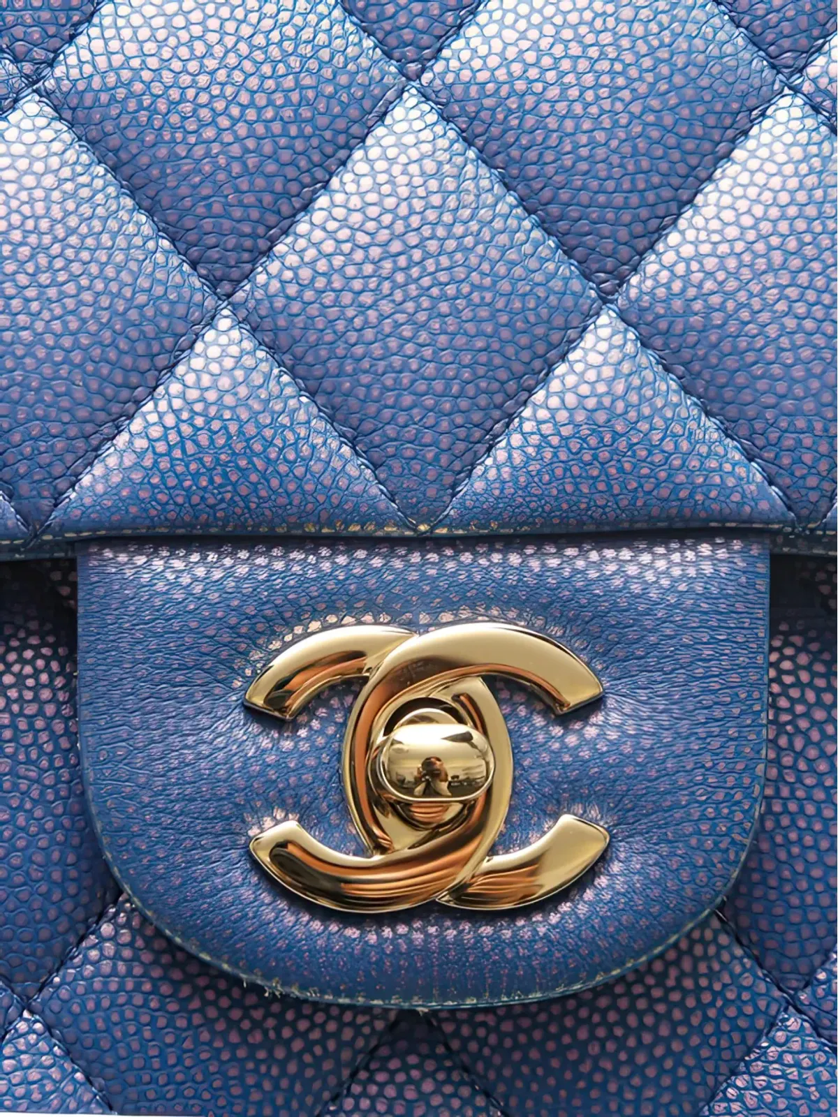 CHANEL ビンテージ クラシックフラップ ショルダーバッグ - ブルー - 画像5