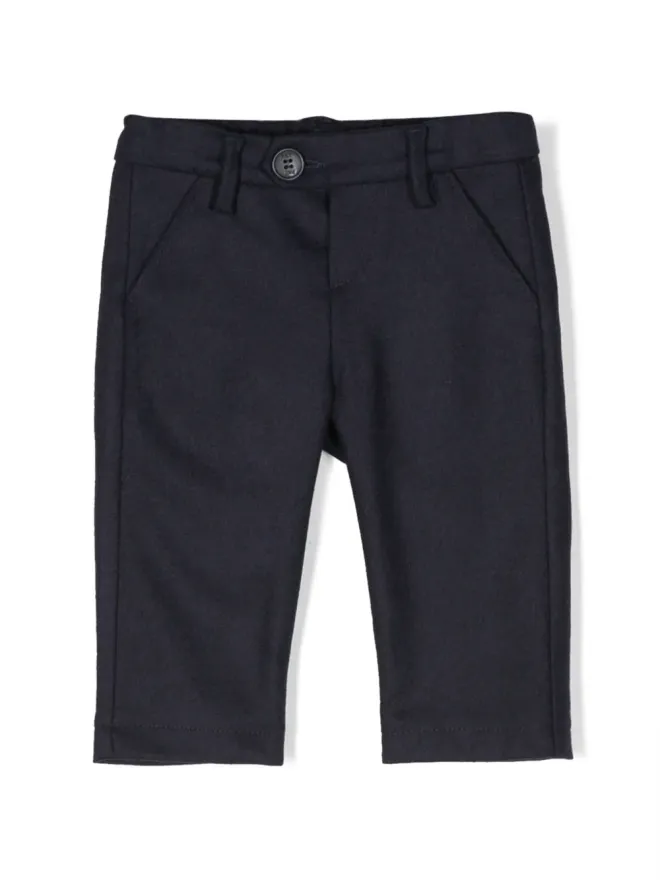 Fay Kids Fay Kids テクスチャード ミッドライズ チノパンツ ブルーの商品画像