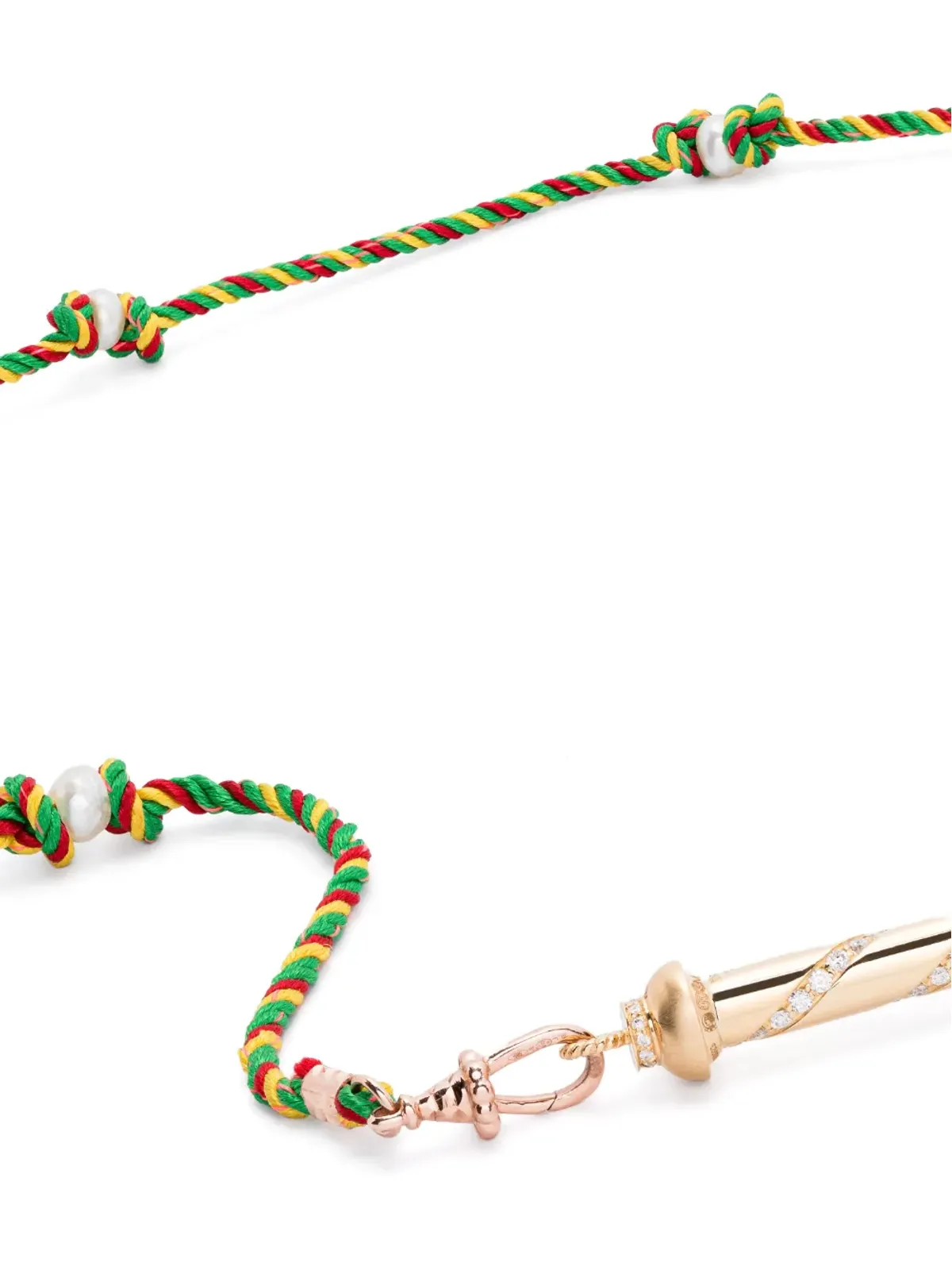 Marie Lichtenberg 18K イエローゴールド キャンディーケイン ダイヤモンド ネックレス - 画像3