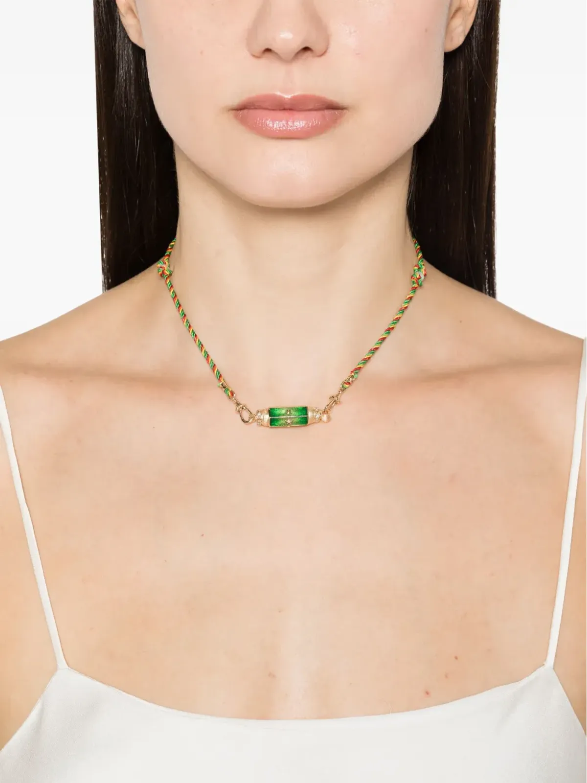 Marie Lichtenberg 14kt yellow gold Baby Locket diamond necklace - 画像2