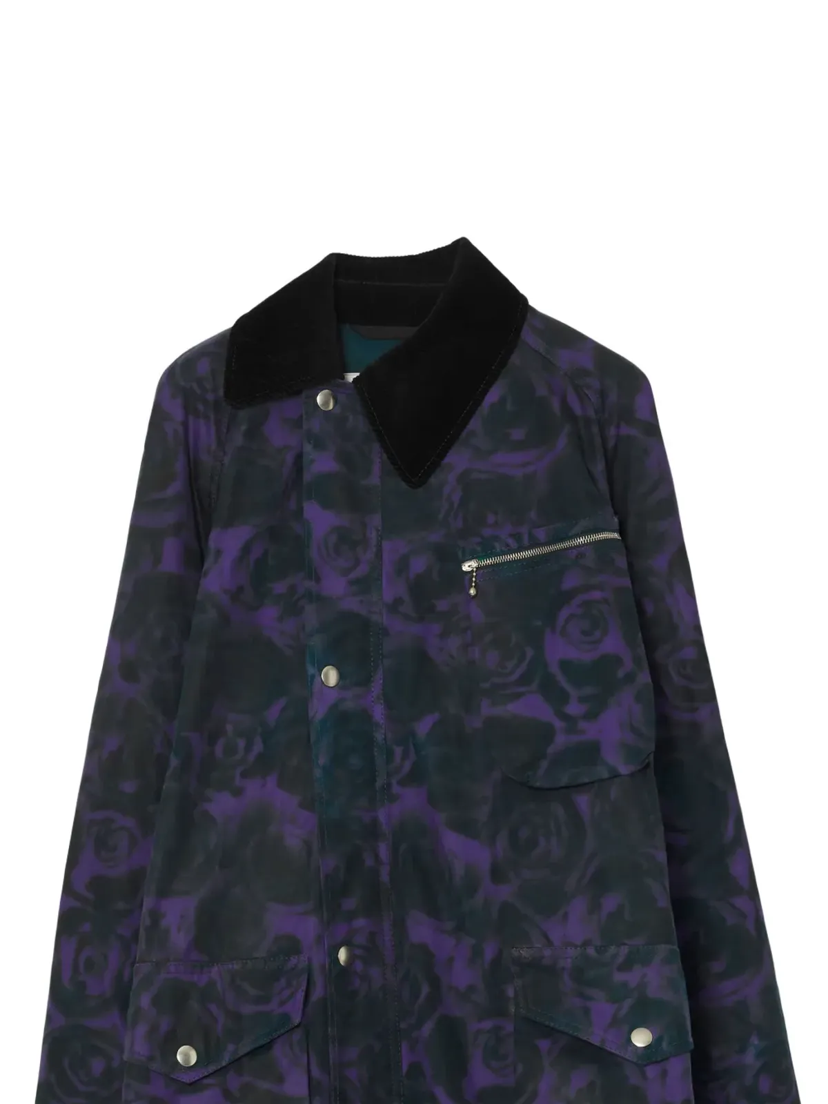 Burberry ローズプリント ロングコート - 紫 - 画像2