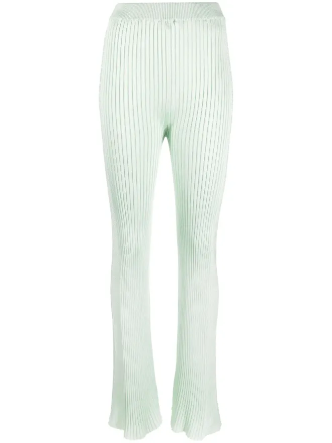 Jil Sander Jil Sander グリーンの全プリーツフレアパンツの商品画像