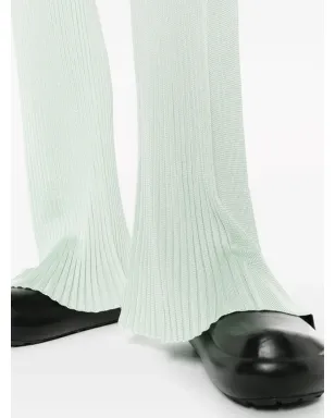 Jil Sander グリーンの全プリーツフレアパンツ - サムネイル5