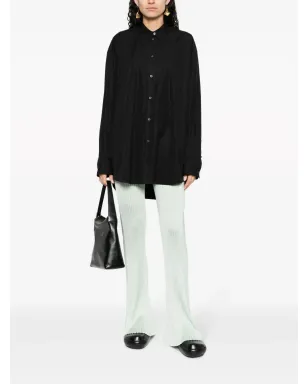Jil Sander グリーンの全プリーツフレアパンツ - サムネイル2