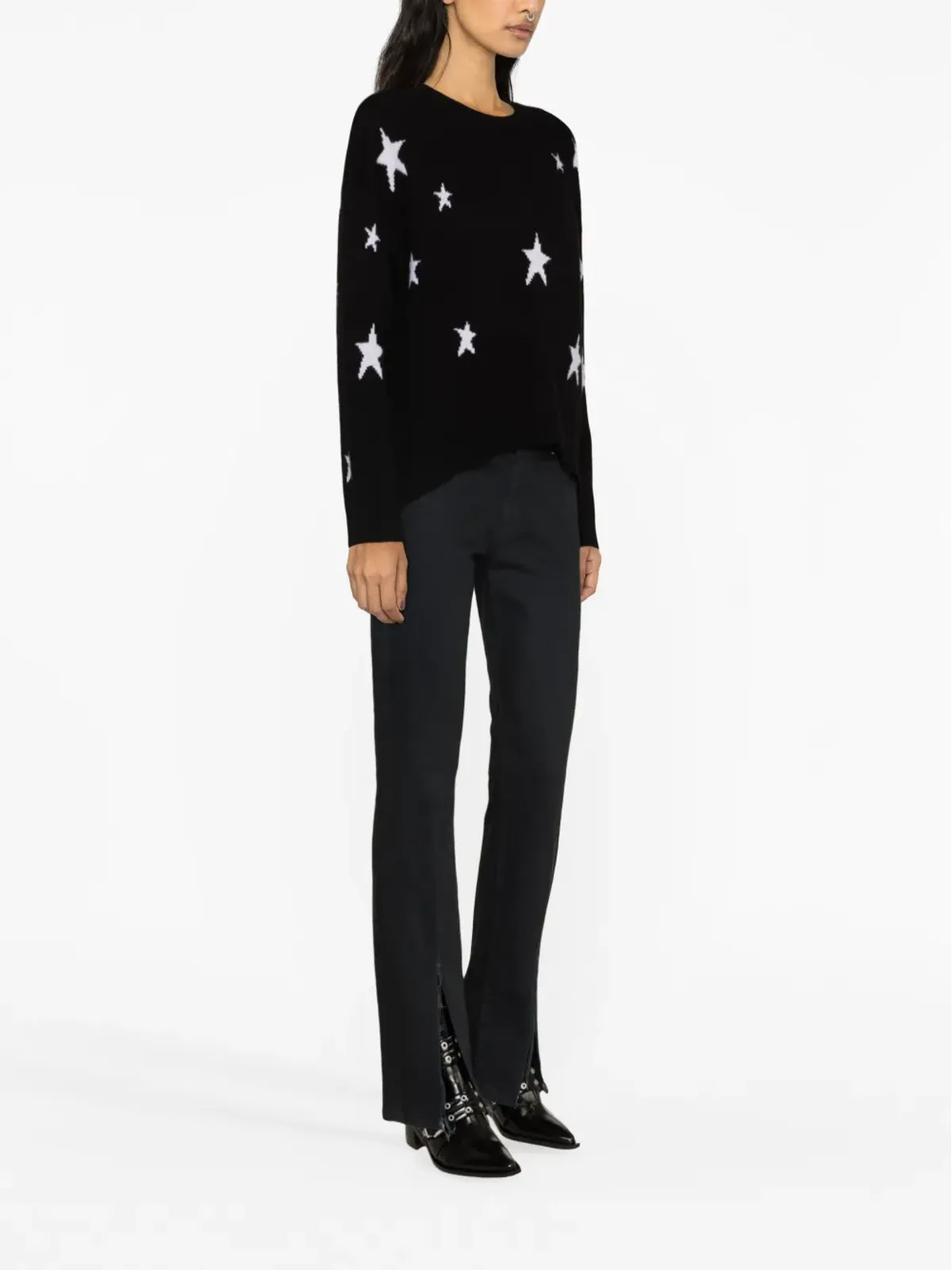 Zadig&Voltaire Markus star-print cashmere jumper - Black - 画像3