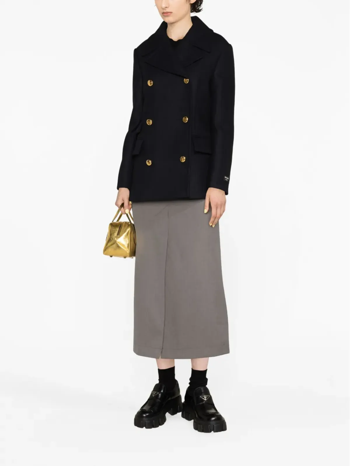 Prada ダブルブレスト ウールジャケット - 画像2