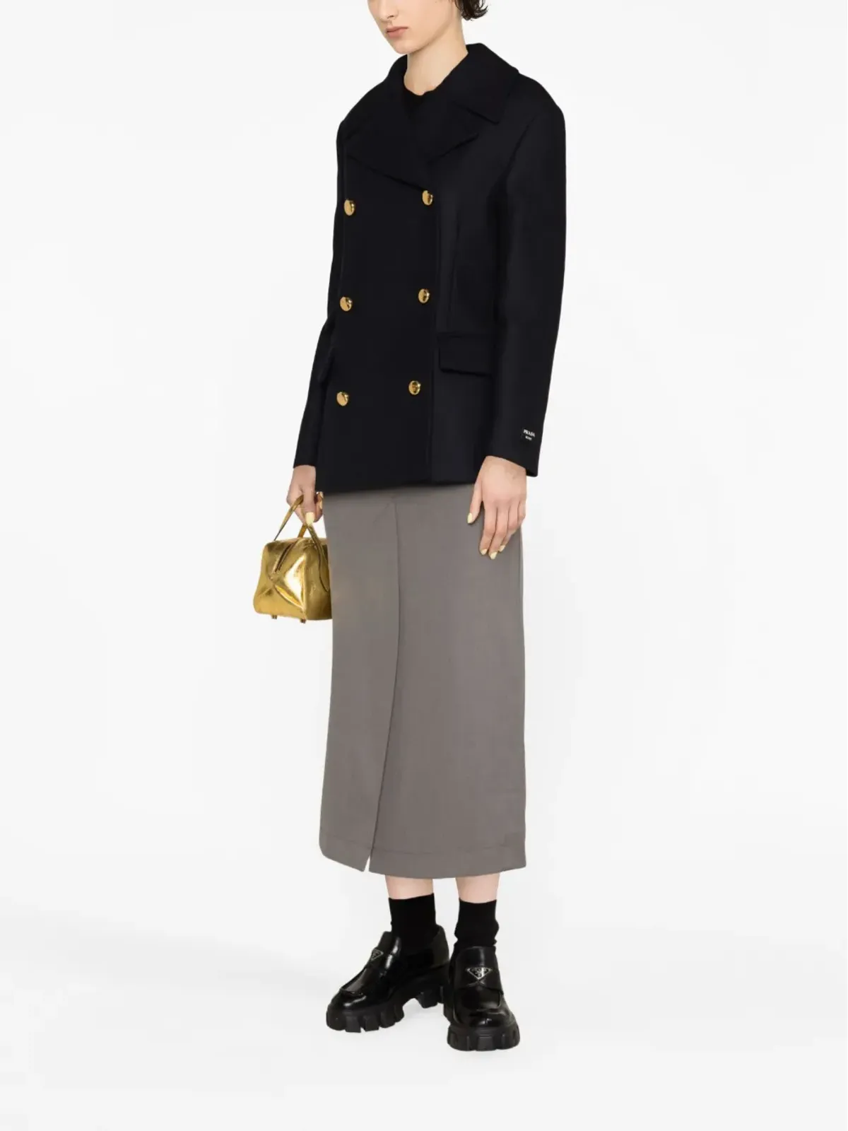 Prada ダブルブレスト ウールジャケット - 画像4