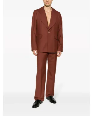 Séfr scallop-lapels single-breasted blazer - Orange - サムネイル2