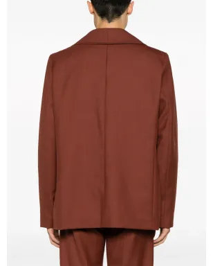 Séfr scallop-lapels single-breasted blazer - Orange - サムネイル4