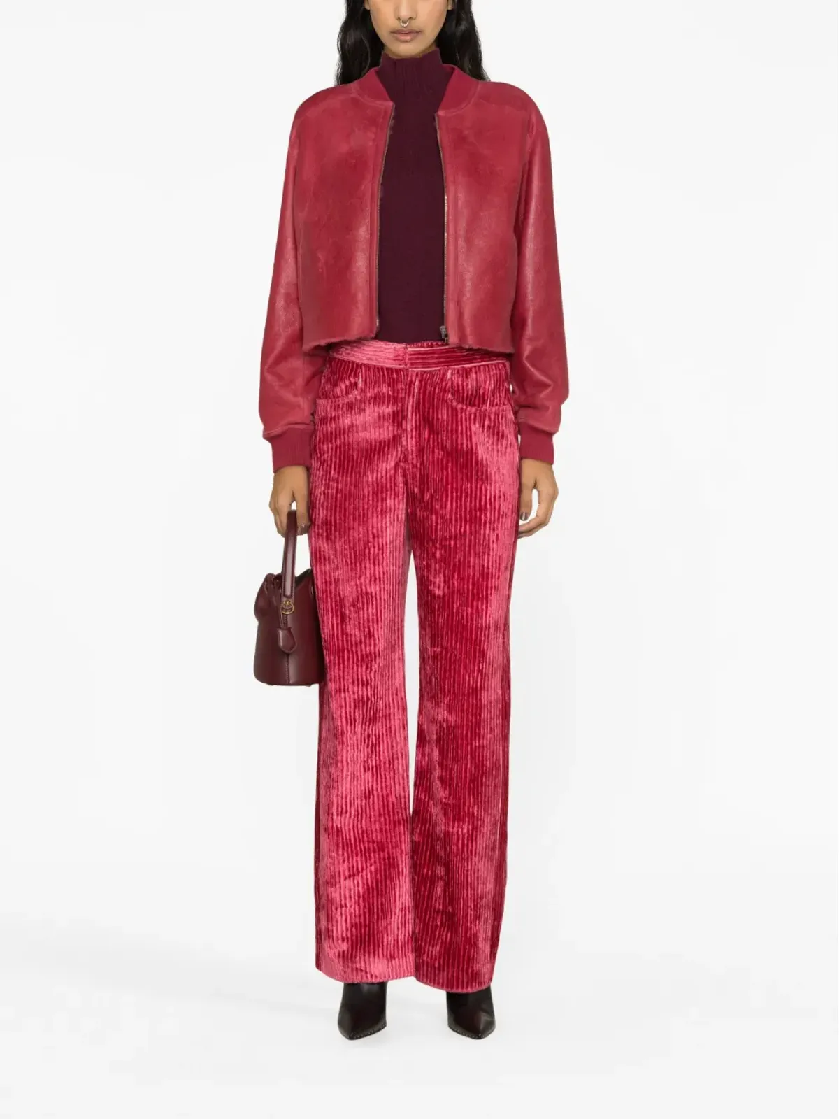 ISABEL MARANT Rwan コーデュロイ仕上げパンツ - ピンク - 画像2