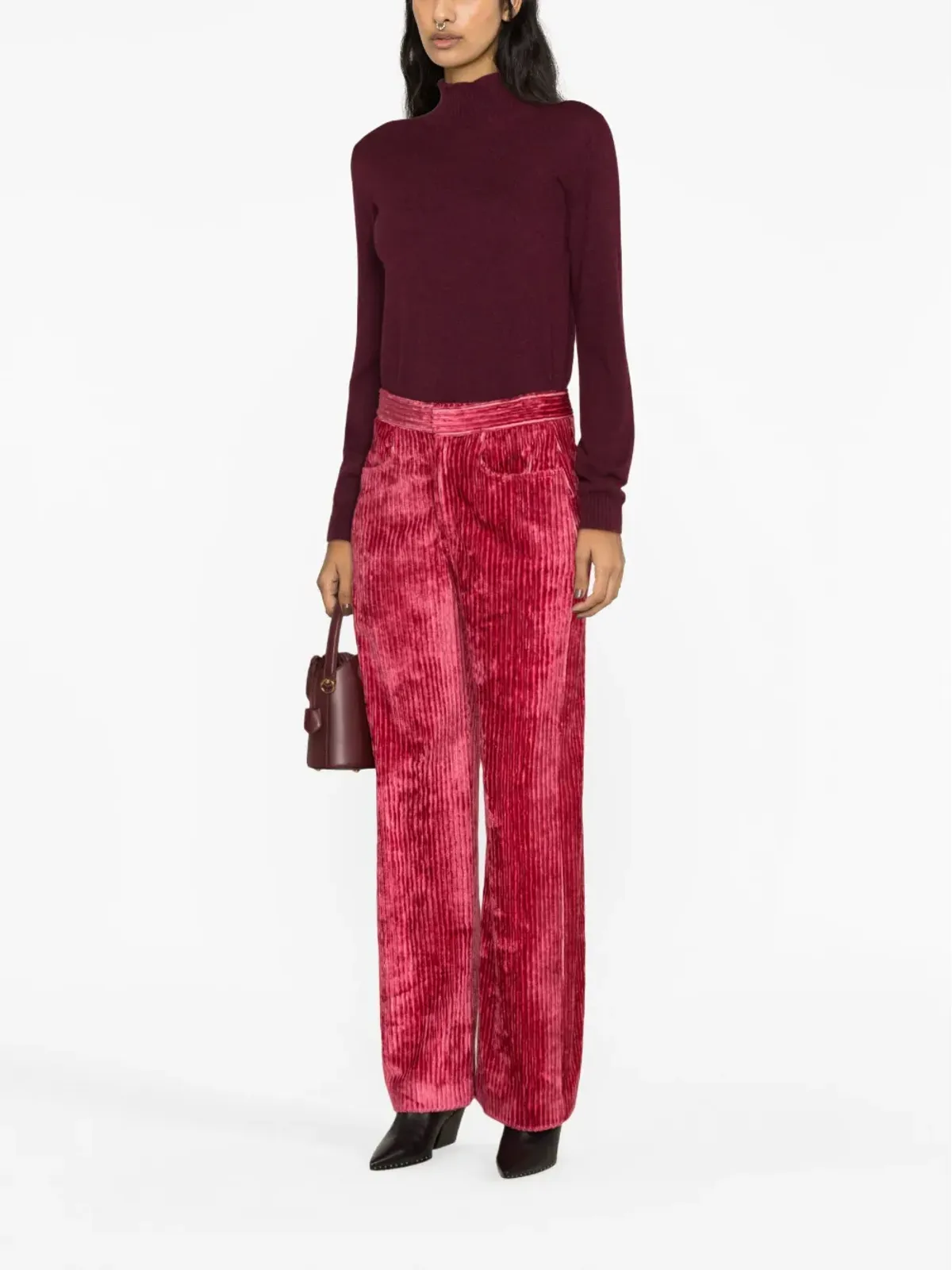 ISABEL MARANT Rwan コーデュロイ仕上げパンツ - ピンク - 画像3
