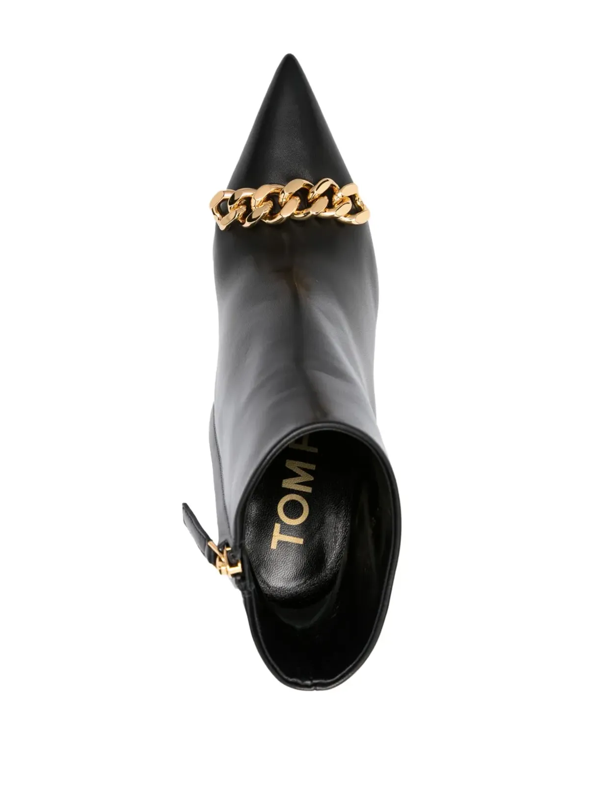 TOM FORD チェーンディテール レザー アンクルブーツ - ブラック - 画像4