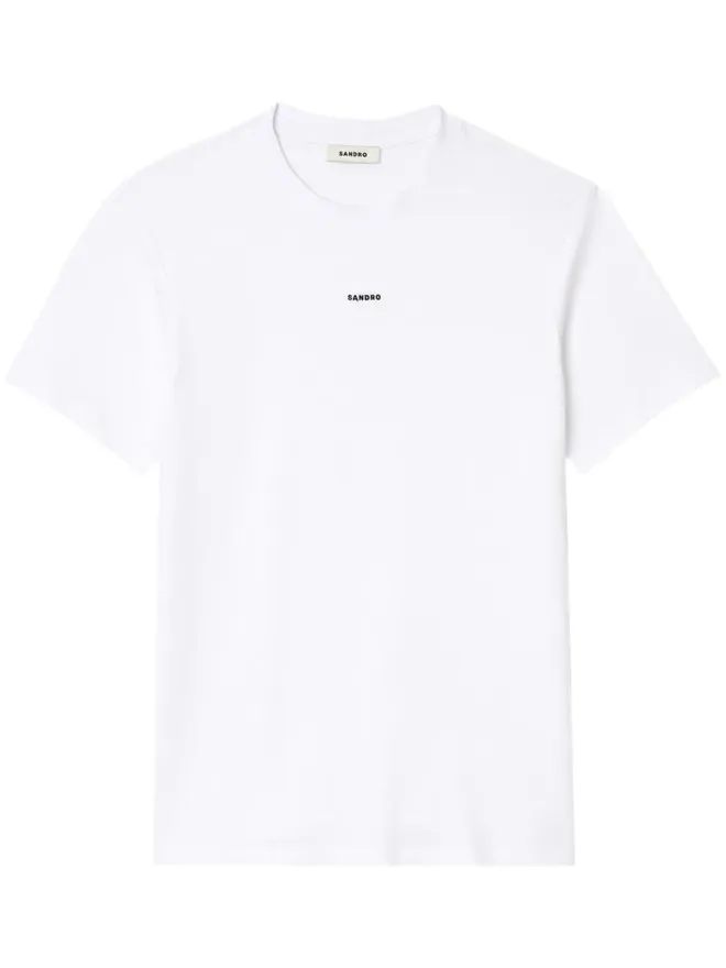 SANDRO SANDRO ロゴ刺繍入りコットンTシャツの商品画像