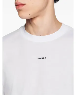 SANDRO ロゴ刺繍入りコットンTシャツ - サムネイル5