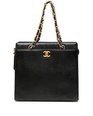 CHANEL ビンテージ CCターンロック ハンドバッグ ブラック - サムネイル1