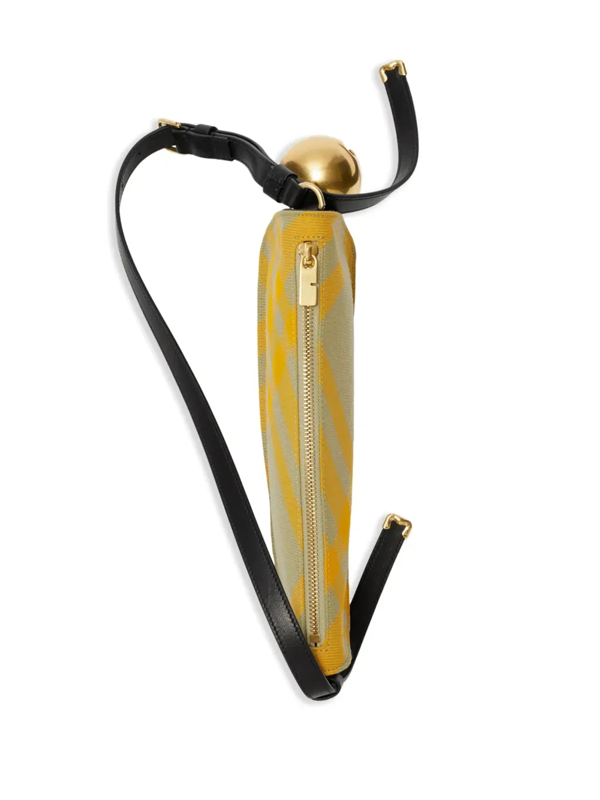 Burberry Sling Shield チェック柄ショルダーバッグ - イエロー - 画像4