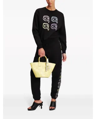 Karl Lagerfeld Ikon Outline オーガニックコットン製スウェットシャツ ブラック - サムネイル2