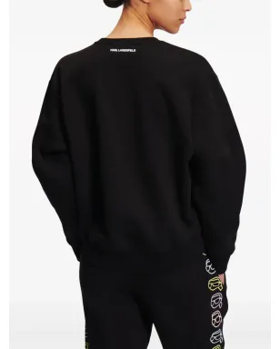 Karl Lagerfeld Ikon Outline オーガニックコットン製スウェットシャツ ブラック - サムネイル4