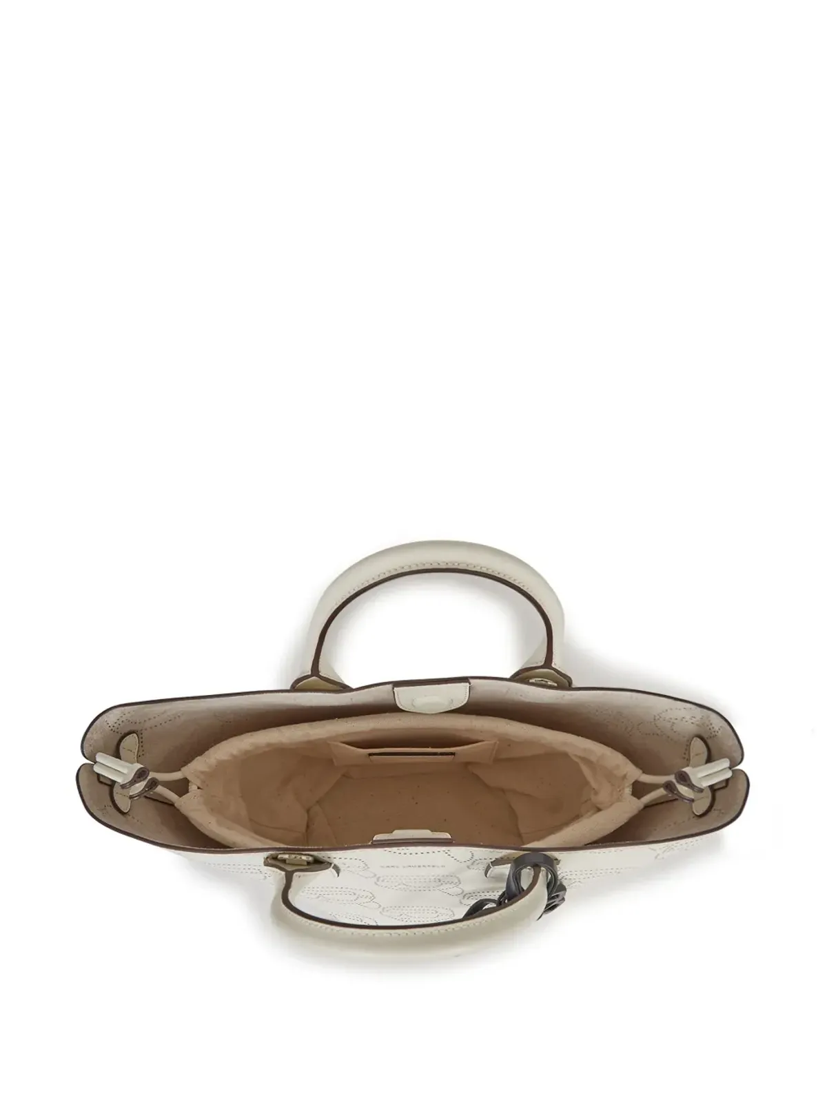 Karl Lagerfeld Ikon パーフォレーテッド レザー トートバッグ - ホワイト - 画像5