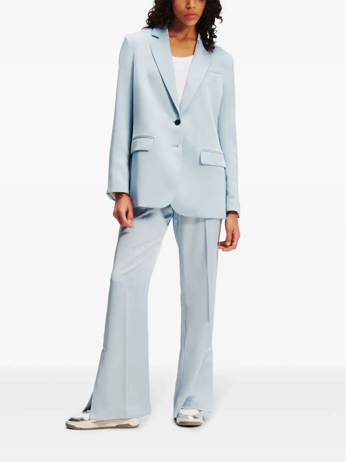 Karl Lagerfeld シングルブレスト サテンブレザー - 画像2