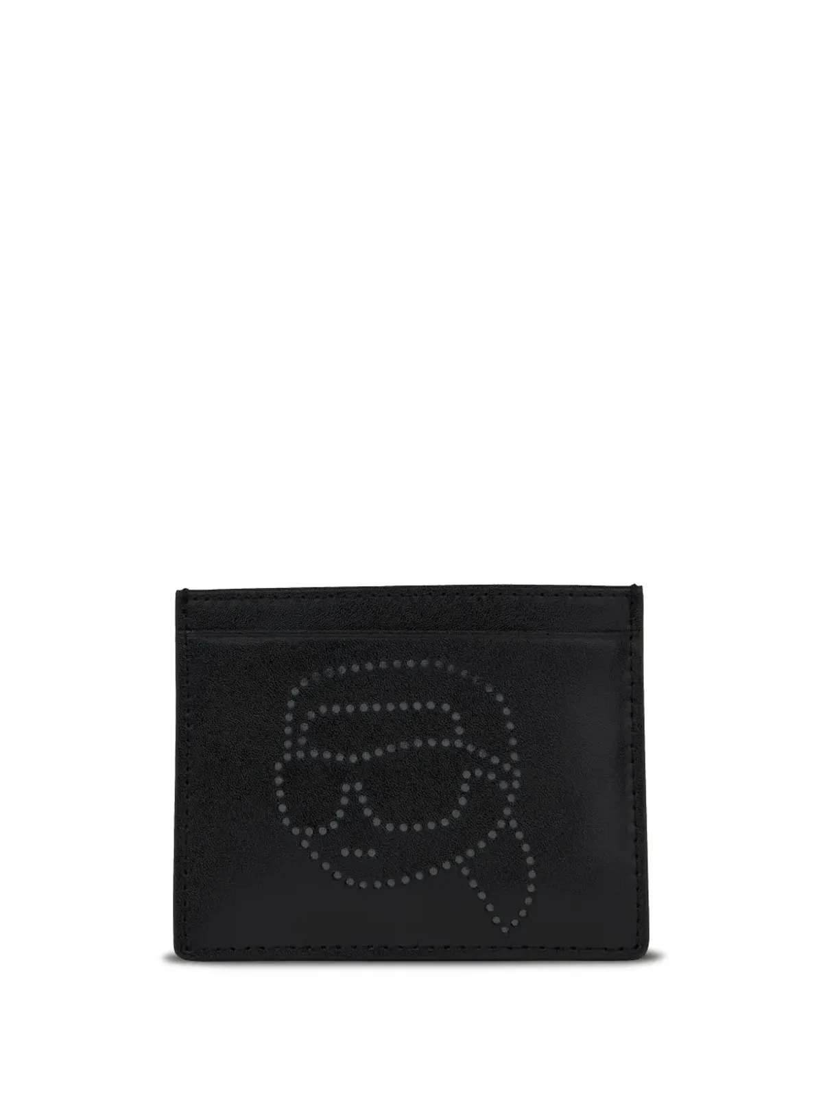 Karl Lagerfeld Ikon パーフォレーテッド カードホルダー ブラック - 画像1