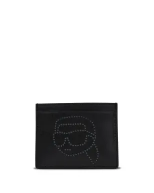 Karl Lagerfeld Ikon パーフォレーテッド カードホルダー ブラック - サムネイル1