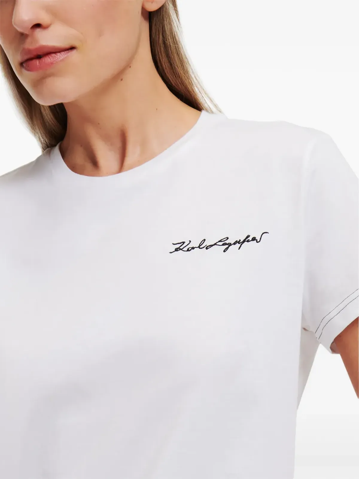 Karl Lagerfeld Karl Signature クルーネック コットンTシャツ - 画像5