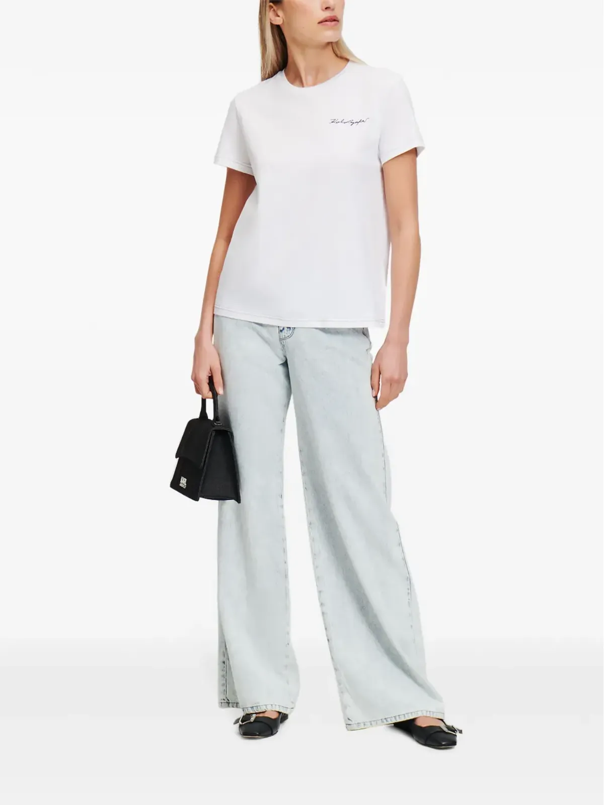 Karl Lagerfeld Karl Signature クルーネック コットンTシャツ - 画像2