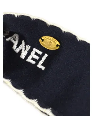 CHANEL ビンテージ 1994 ロゴ刺繍 リボン ブローチ - サムネイル4