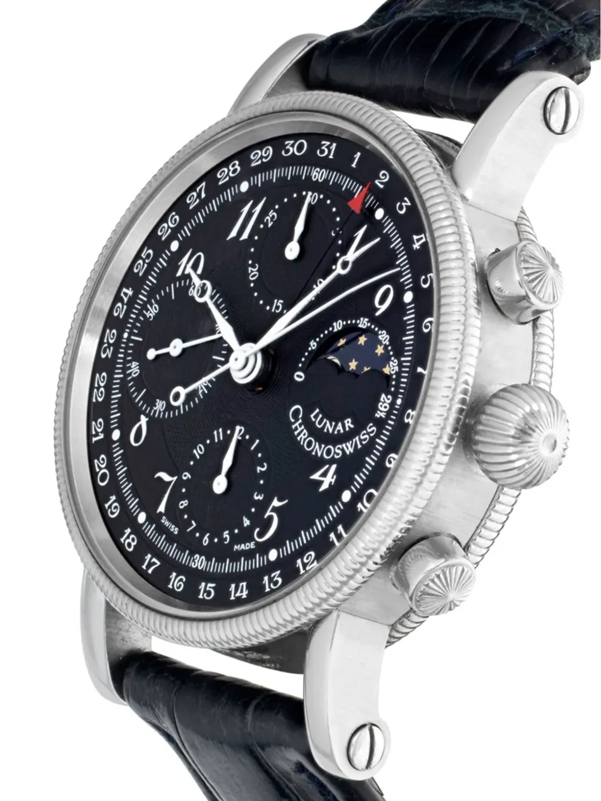 Chronoswiss ビンテージ ルナー クロノグラフ ブラック - 画像2