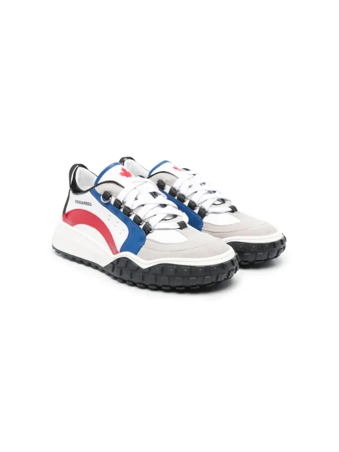 DSQUARED2 KIDS DSQUARED2 KIDS panelled leather sneakers - Whiteの商品画像