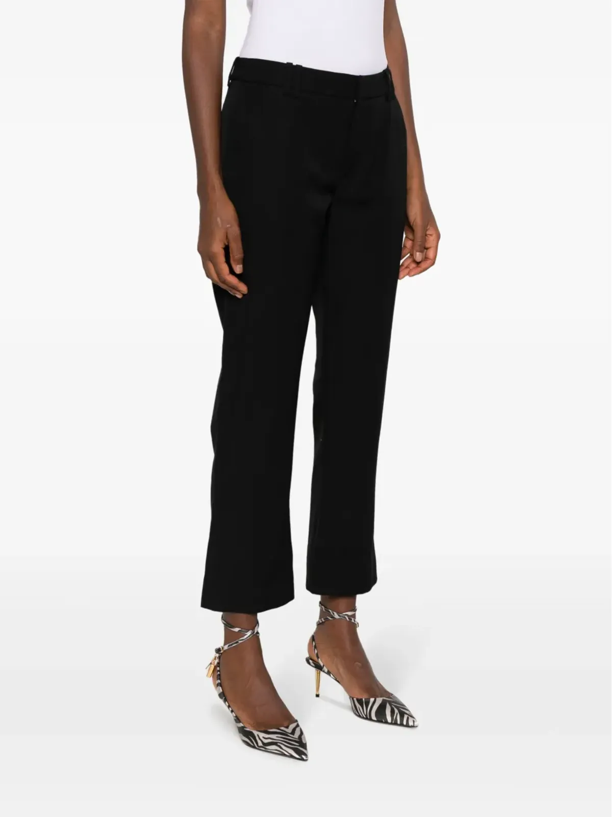 Balmain バージンウール クロップドパンツ - ブラック - 画像3