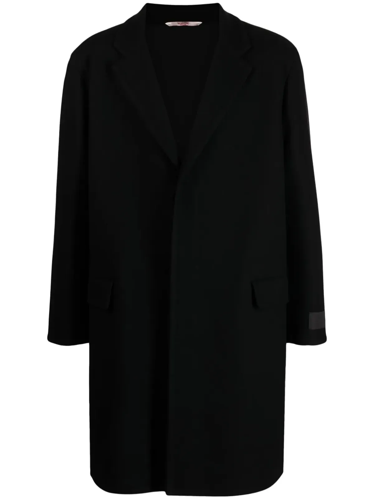 Valentino Garavani シングルブレスト ウール混紡コート - ブラック - 画像1