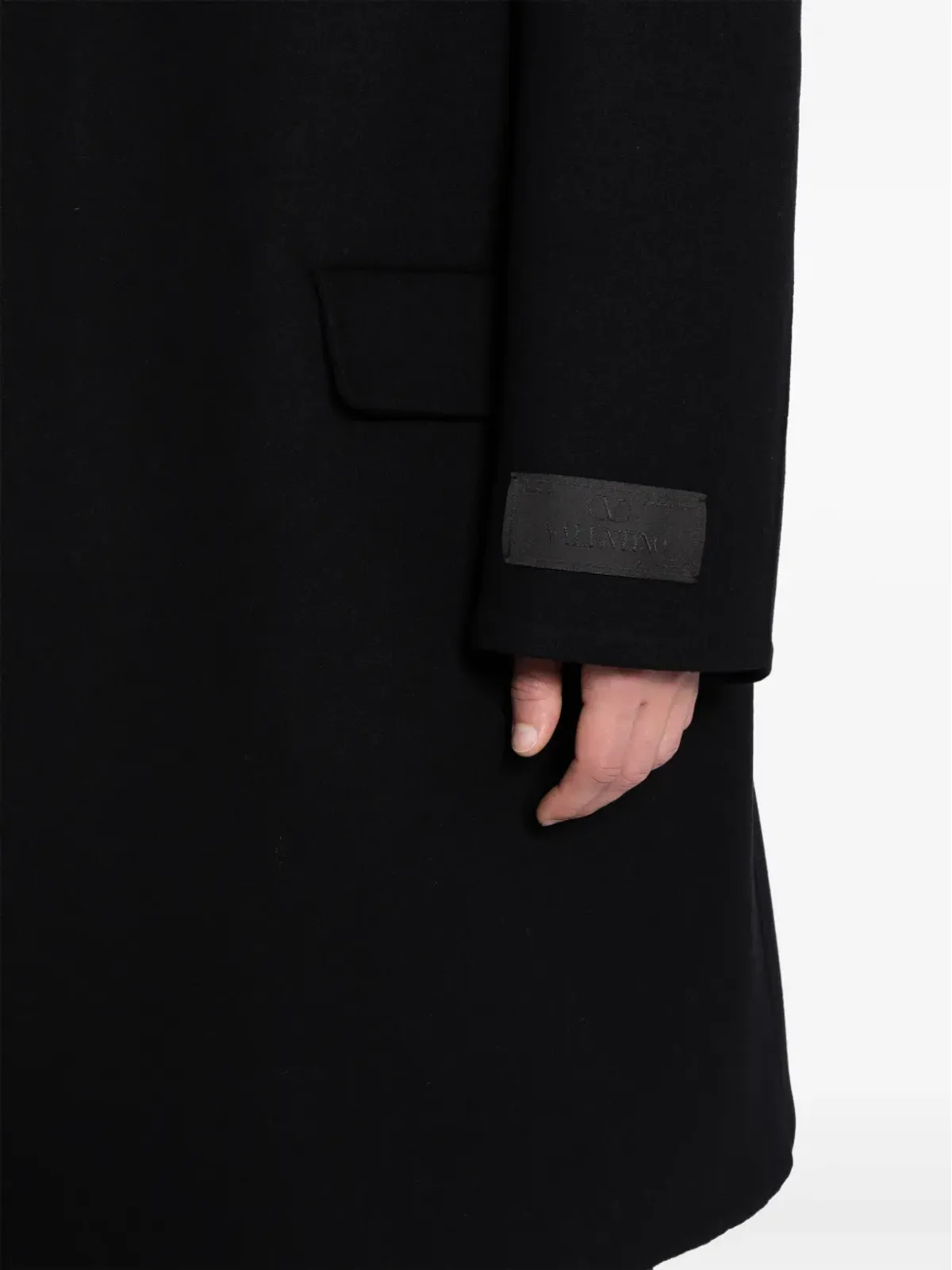 Valentino Garavani シングルブレスト ウール混紡コート - ブラック - 画像5