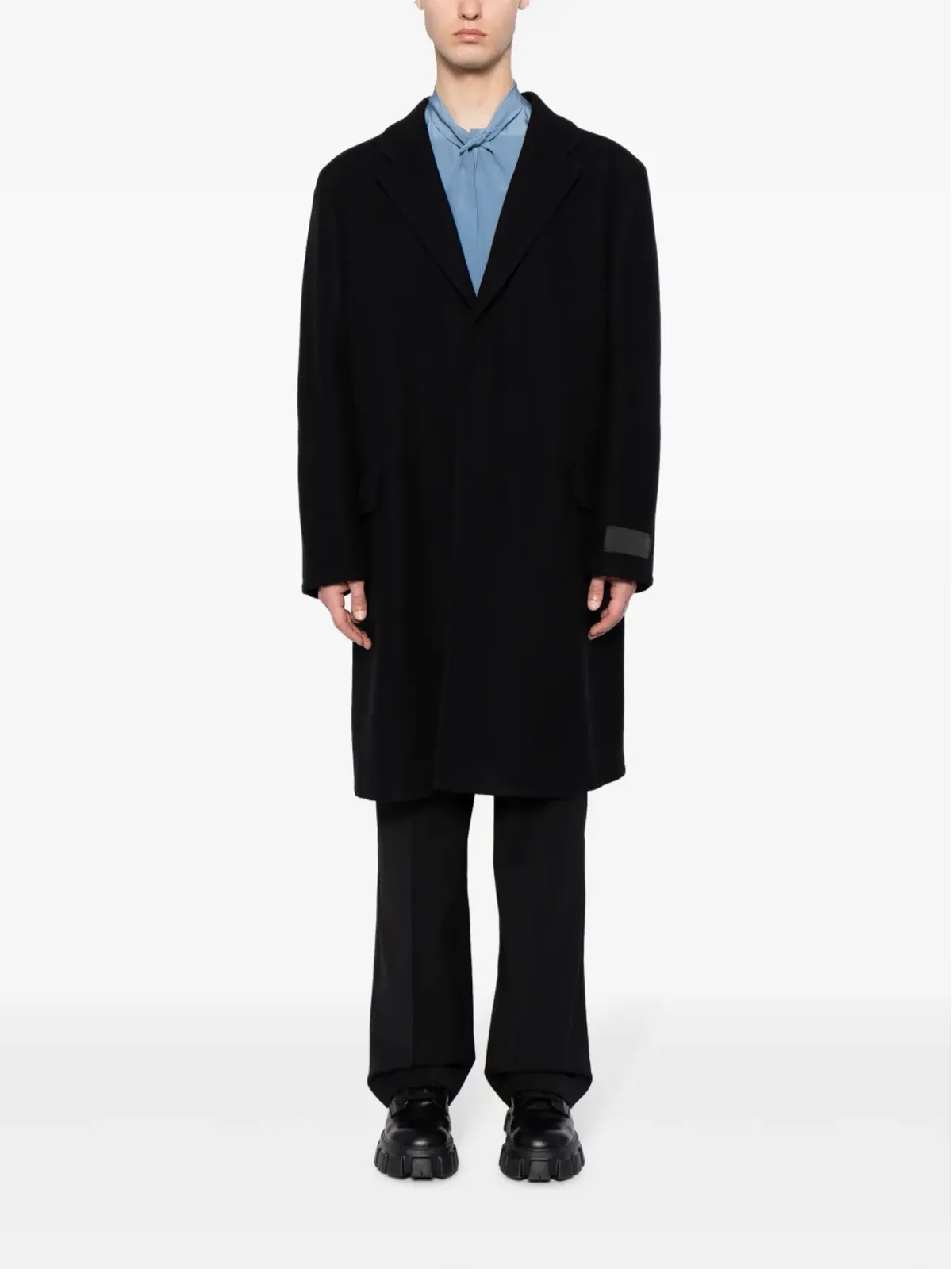 Valentino Garavani シングルブレスト ウール混紡コート - ブラック - 画像2