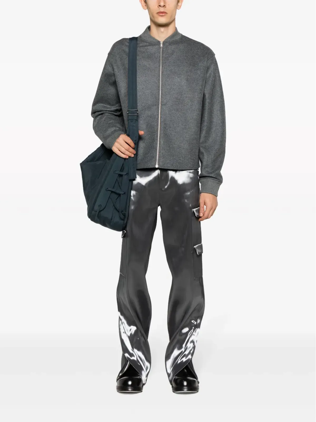 Jil Sander ジップアップ ウール ボンバー ジャケット - 画像2