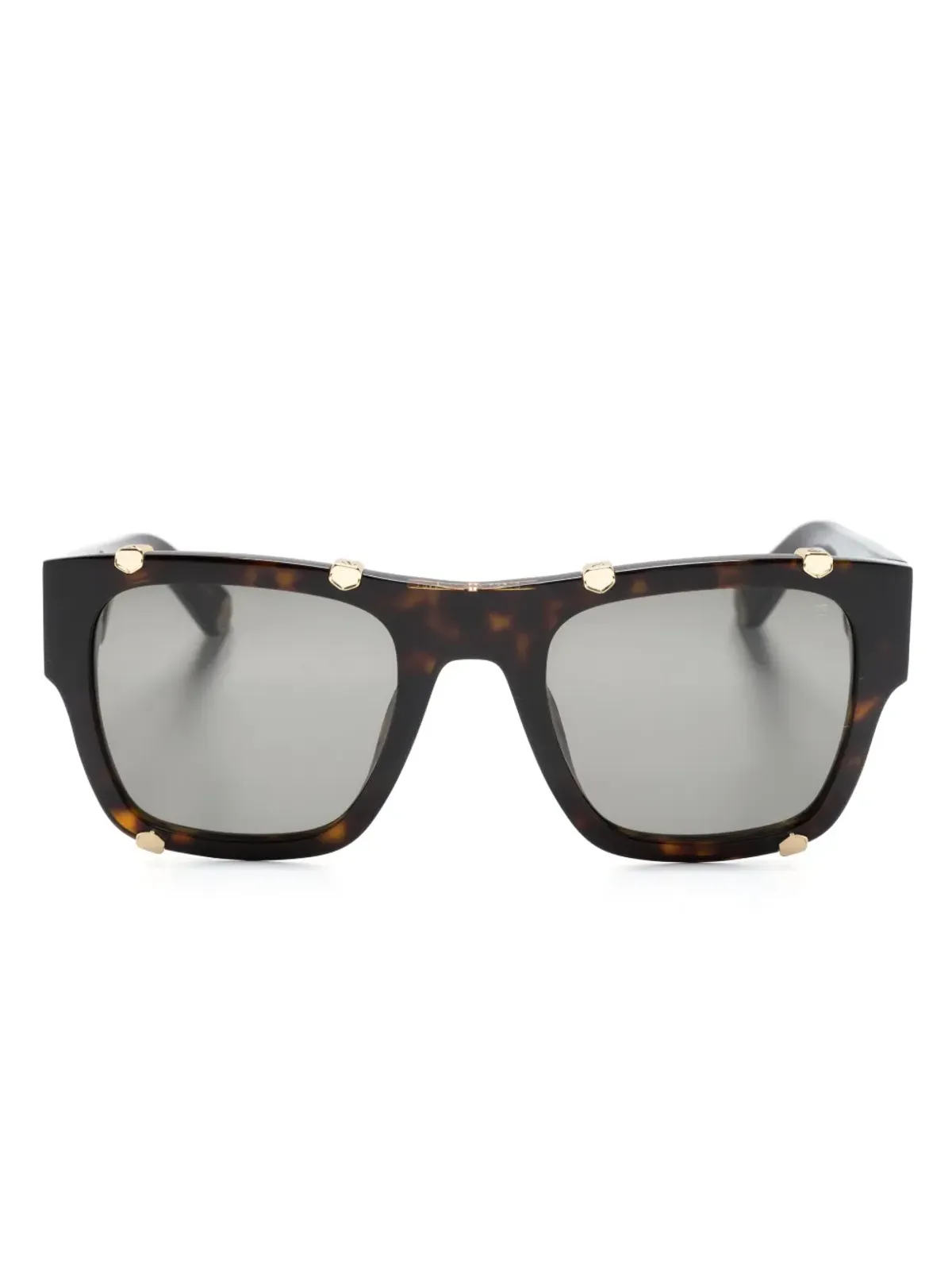 Philipp Plein Eyewear ロゴ刻印スクエアフレームサングラス - 画像1