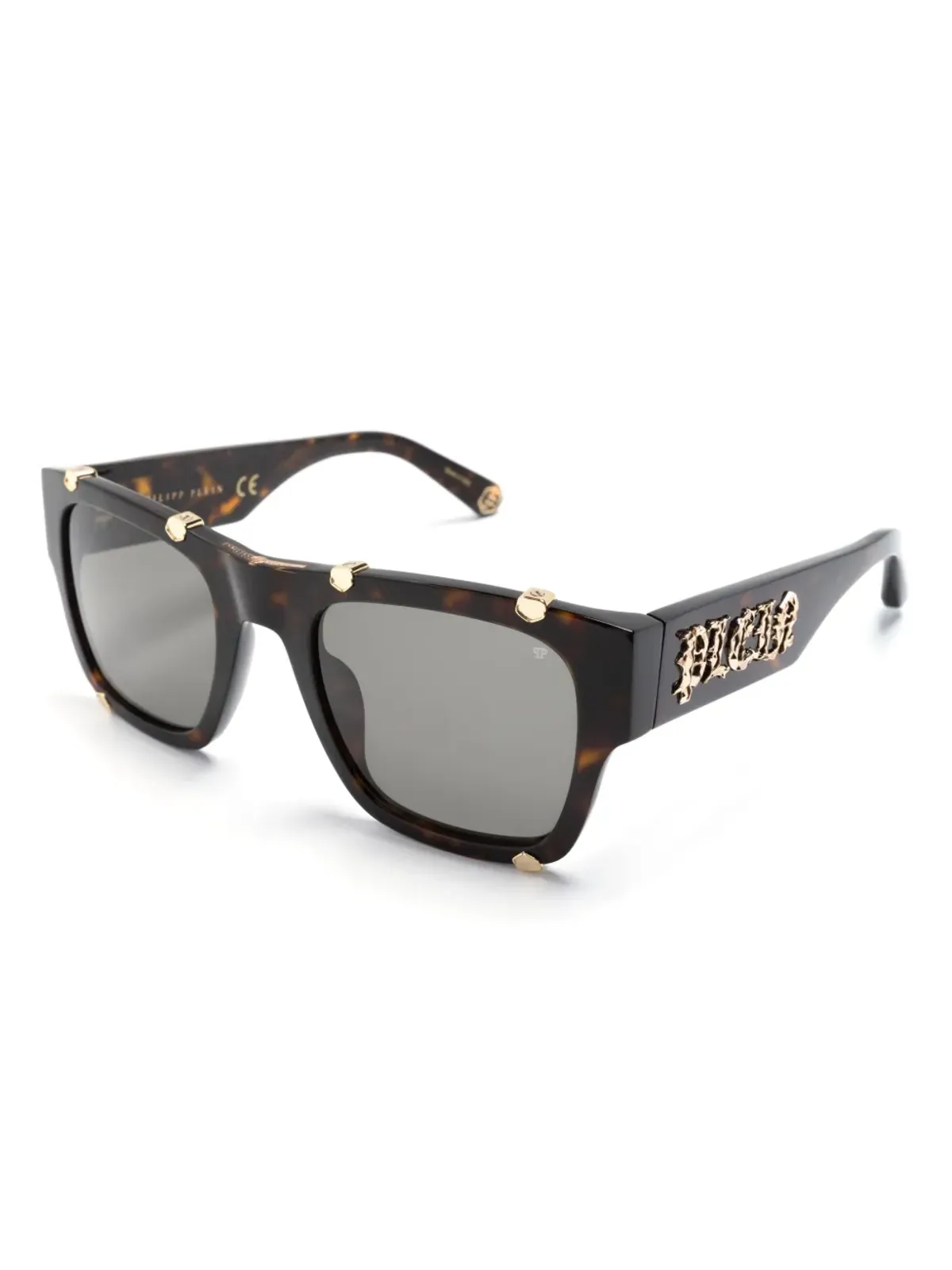 Philipp Plein Eyewear ロゴ刻印スクエアフレームサングラス - 画像2