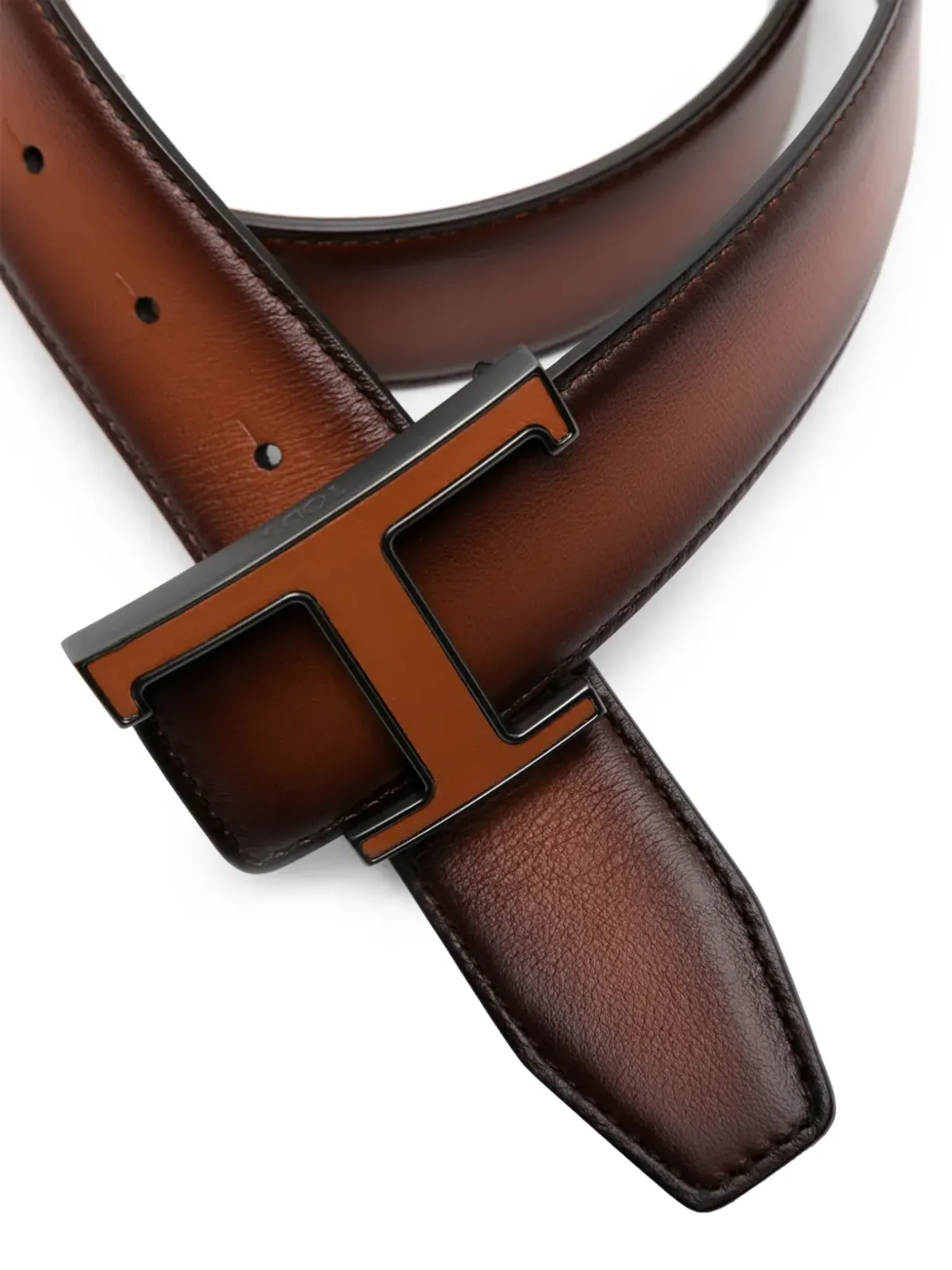 Tod's T Timeless リバーシブル レザー ベルト - ブラウン - 画像2